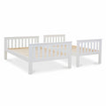 detached 3ft single & 4ft small double beds on the Carlson White Triple Sleeper Bunk Bed