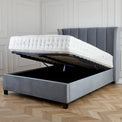 Mia Grey Velvet 4ft6 Double Ottoman Bed Frame from Roseland Furniture