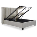 Mia Stone Velvet 4ft6 Double Ottoman Storage Bed Frame