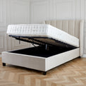 Mia Stone Velvet 4ft6 Double Ottoman Bed Frame from Roseland