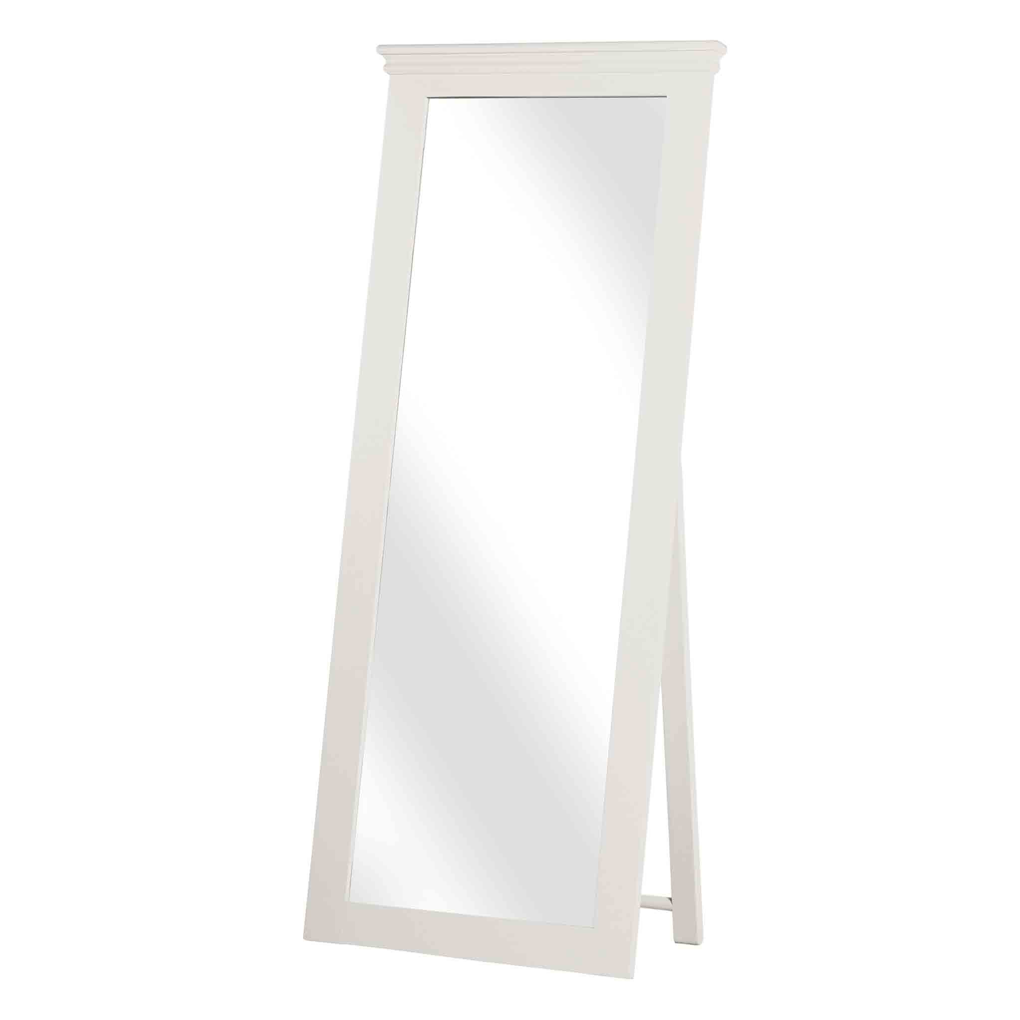 Melrose White Painted Freestanding Cheval Mirror – Roseland Furniture