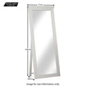 Dimensions for the Melrose White Tall Freestanding Cheval Mirror from Roseland Furniture