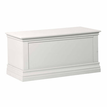 Melrose White Blanket Storage Box