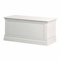 Melrose White Wooden Ottoman Storage Box