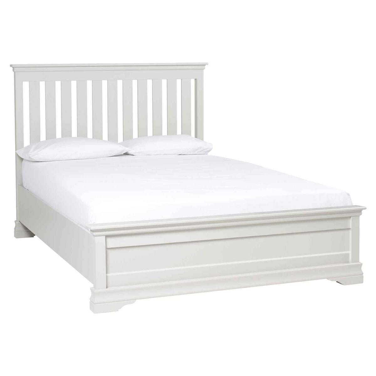 Melrose White 4ft6 Double Bed Frame from Roseland Furniture
