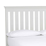 close up of the slatted headboard on the Melrose White 4ft6 Double Bed Frame