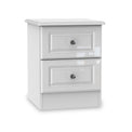 Kinsley White Gloss 2 Drawer Bedside Cabinet
