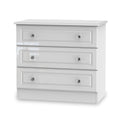 Kinsley White Gloss 2 Drawer Bedside Cabinet from Roseland