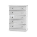 Kinsley White Gloss 3 Drawer Chest from Roseland
