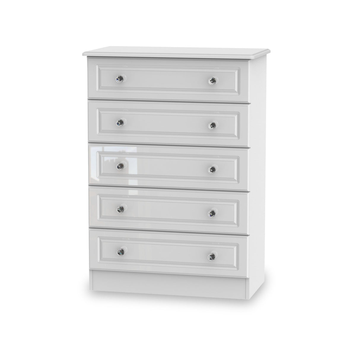 Kinsley White Gloss 3 Drawer Chest from Roseland