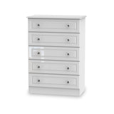Kinsley White Gloss 3 Drawer Chest from Roseland