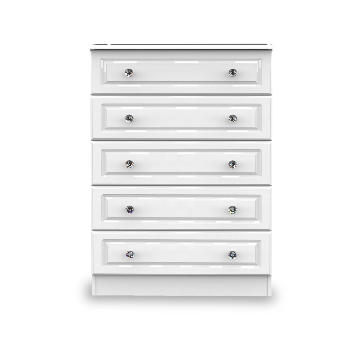 Kinsley White Gloss 3 Drawer Chest from Roseland