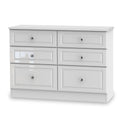 Kinsley White Gloss 6 Drawer Chest from Roseland