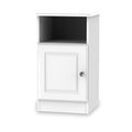 Kinsley White Gloss 1 Door with Open Shelf Cabinet from Roseland