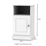 Kinsley White Gloss 4 Piece Bedroom Set from Roseland size