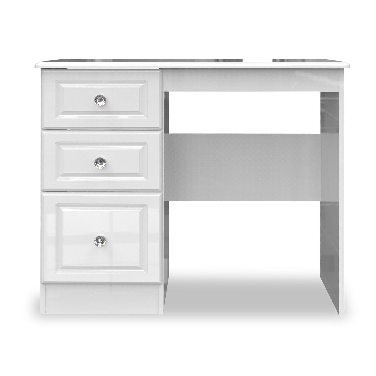 Kinsley White Gloss 3 Drawer Dressing Table from Roseland