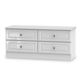 Kinsley White Gloss 4 Drawer Low Storage Unit from Roseland