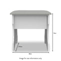 Kinsley White Gloss Dressing Table with Stool from Roseland size
