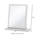 Kinsley White Gloss Mirror from Roseland size