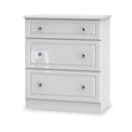 Kinsley White Gloss 3 Piece Bedroom Set from Roseland