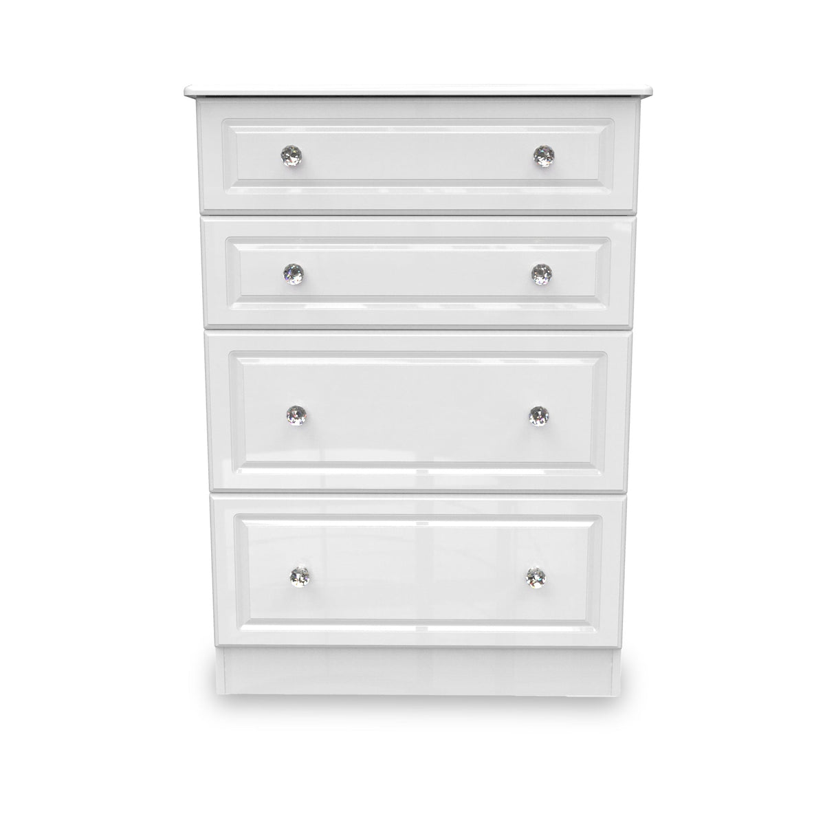 Kinsley White Gloss 4 Drawer Deep Chest