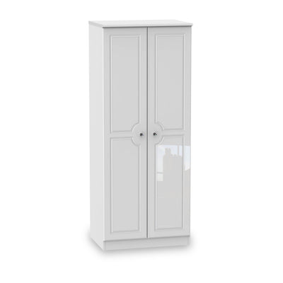 Kinsley White Gloss 2 Door Wardrobe
