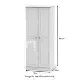 Kinsley White Gloss 4 Piece Bedroom Set from Roseland size