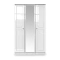 Kinsley White Gloss Triple Wardrobe with Mirror from Roseland