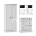 Kinsley White Gloss 4 Piece Bedroom Set