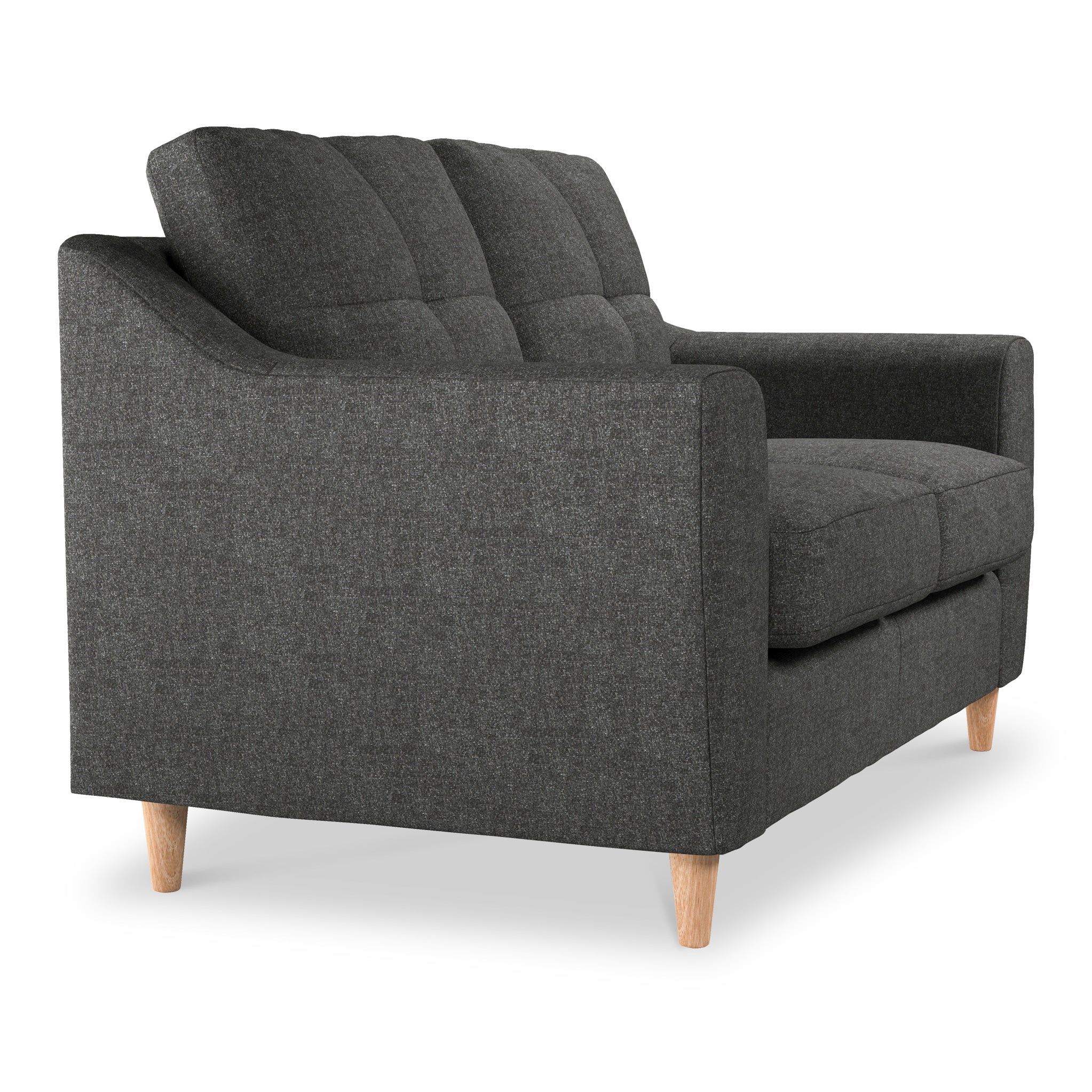Justin 2 Seater Fabric Sofa Traditional Tufted Couch Roseland