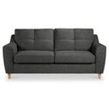 Justin Charcoal 3 Seater Couch