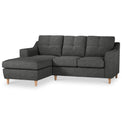 Justin Charcoal Left Hand Chaise Sofa from Roseland Furniture