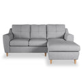 Justin Silver Right Hand Chaise Sofa