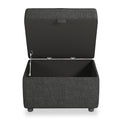 Justin Charcoal Small Storage Poof