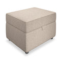 Justin Oatmeal Small Storage Footstool from Roseland Furniture