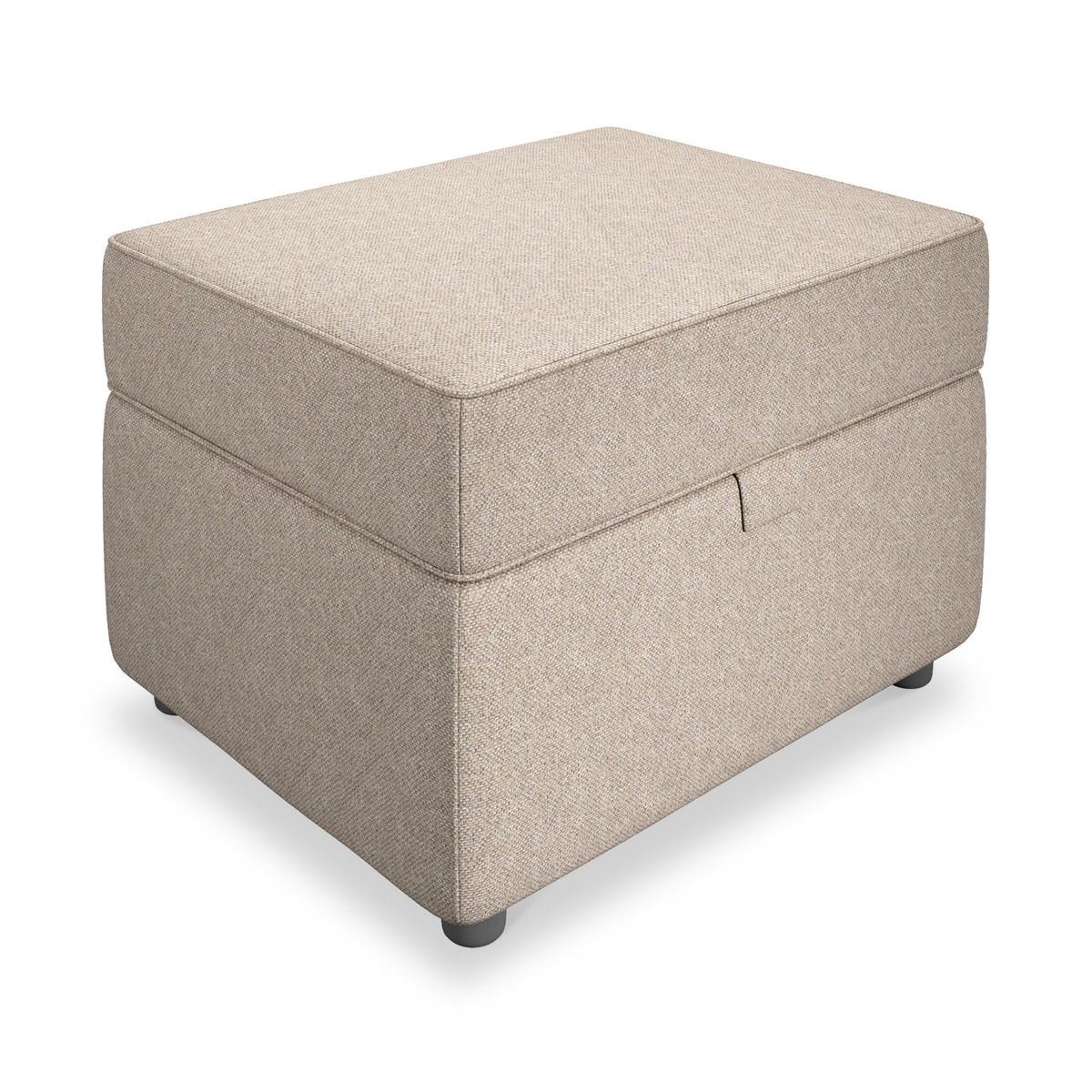 Justin Oatmeal Small Storage Footstool from Roseland Furniture