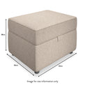 Justin Oatmeal Small Storage Footstool dimensions