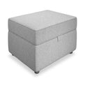 Justin Silver Small Storage Footstool from Roseland Furniture