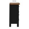 Charlestown Black Small Sideboard - Side On View