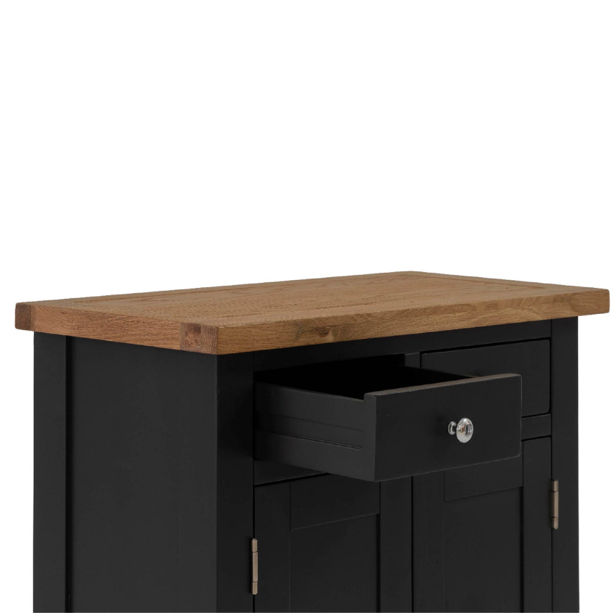 Charlestown Black Small Sideboard - With Drawer Open
