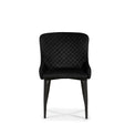 Brooklyn Black Velvet Fabric Dining Chair