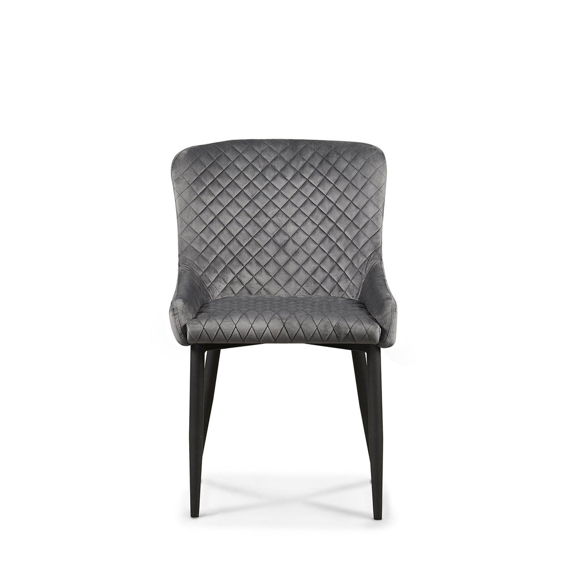 Brooklyn Titanium Grey Velvet Dining Chair from Roseland Furniture