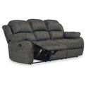 Anton Charcoal Zonica Leather Reclining 3 Seater Sofa