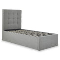 Floss Grey Faux Linen Ottoman Storage Bed Frame from Roseland