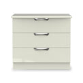 Beckett Cream Gloss 3 Drawer Chest from Roseland