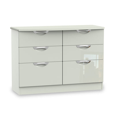 Beckett Gloss 6 Drawer Wide Chest