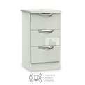 Beckett Cream Gloss Wireless Charging 2 Drawer Cabinet from Roseland
