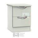 Beckett Cream Gloss Wireless Charging 3 Drawer Bedside