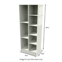 Beckett Cream Gloss Tall Shelving Unit from Roseland size