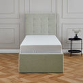 Floss Oatmeal Faux Linen Ottoman Storage Bed Frame from Roseland